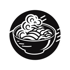 Ramen logo design vector template