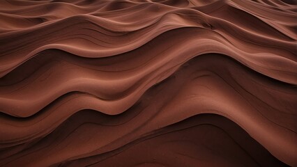 Dark burgundy red colored sand wavy texture with ridges and ripples background from Generative AI