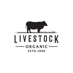Retro vintage premium quality organic animal farm logo design. Logo for business, livestock, labels and badges.