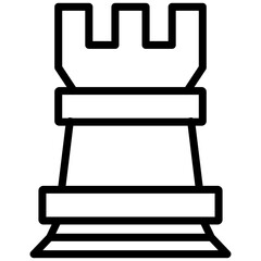 Fototapeta premium Rook outline icon, icon graphic, Vector illustration