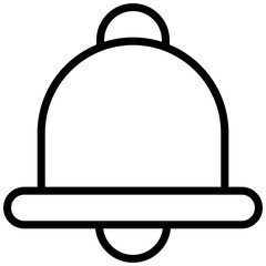 Bell outline icon, icon graphic, Vector illustration