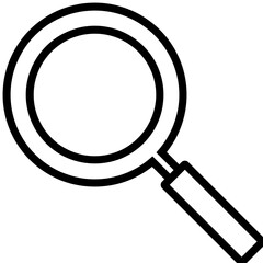 Search magnifying glass outline icon, icon graphic, Vector illustration