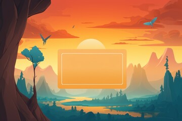 Vector art background for social media post , social media announcement with space to write
