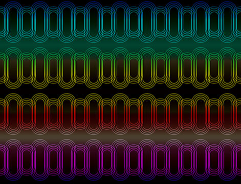 Metallic Modern Geometric in Neon Colors Seamless Repeat Pattern