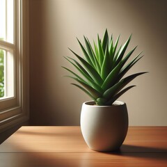 Green flower house Decorative houseplant isolated on a white background Generative Ai