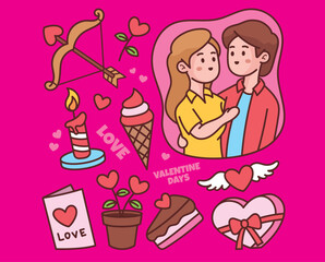 World Valentine's Day, symbolized by the symbol of heart and love
