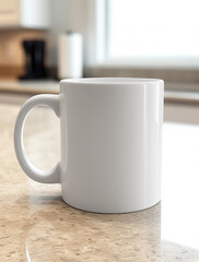 a mock up of white mug