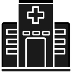 Fototapeta premium Hospital line icon, Medical building symbol, logo illustration. Replaceable vector design.