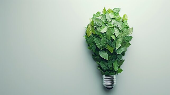 Eco Friendly Lightbulb in Papercut Elegance