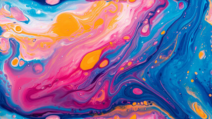 liquid background mixture of bright acrylic colors