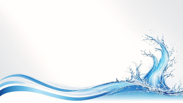 an abstract water wave background with blue splashes