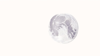 a white moon on a white background
