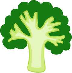 broccoli slice clipart