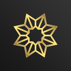 Luxury Gold - Islamic Ornament - Editable Vector : Suitable for Islamic Theme and Other Graphic Related Assets.