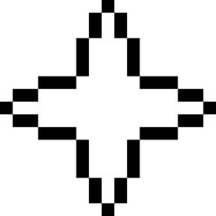 pixel sparkel firework illustraion outline