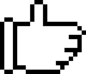 pixel thump up like illustraion