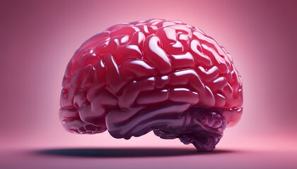Abbildung eines Gehirns in sanften Farben