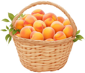 Peaches in a basket
