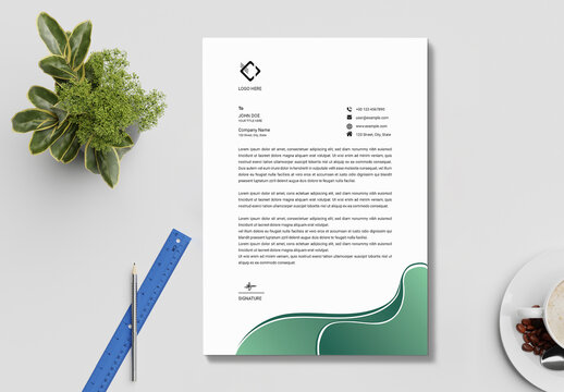 Simple Color Letterhead Design