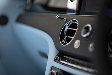 Luxury car Interior detialair vent seletive focus