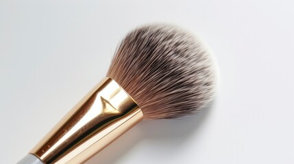 Cosmetics Beauty Brush on a White Background, a Captivating Makeup Product for Your Advertisement