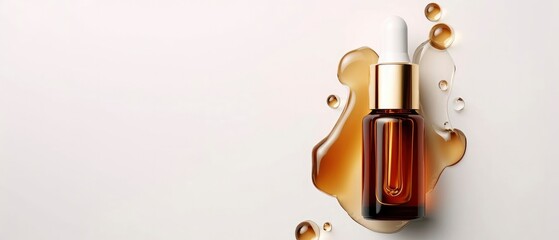 Cosmetics Beauty Face Serum on a White Background, a Captivating Makeup Product for Your Advertisement