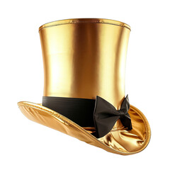 Golden Top Hat Isolated