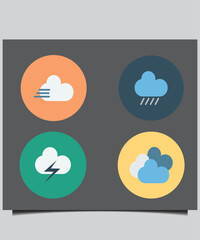 Obraz premium weather icon set