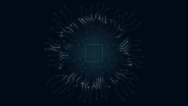 Abstract digital dot line particle data background connecting technology concept.Innovative data transmission graphic.