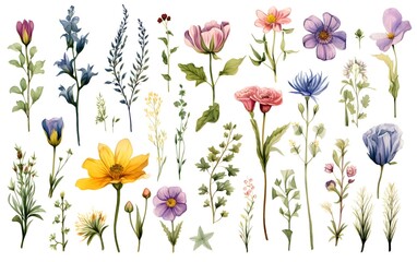 Add a touch of natural beauty to your designs with painted flower illustrations

