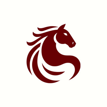 flat logo vector animal, Horse Logo Template