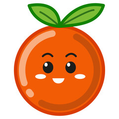 orange fruit cartoon character, happy mascot vector, vitamin c, kid illustration