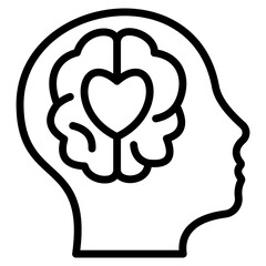 Emotional Intelligence Icon Element For Design