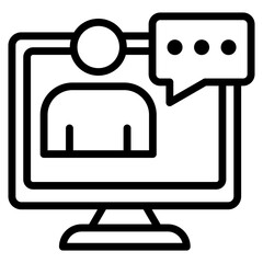 Online Counseling Icon Element For Design