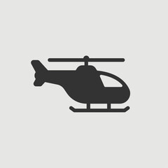 Vector Simple Isolated Helicopter Icon