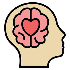 Emotional Intelligence Icon Element For Design