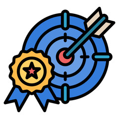 Goal Setting Icon Element For Design