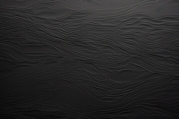 Textured Black Waves Design - obrazy, fototapety, plakaty