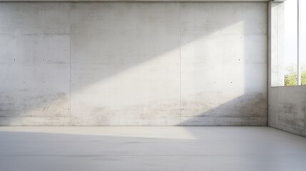 Sunlit Modern Concrete Room