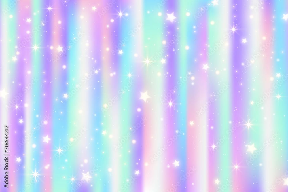 Poster holographic foil background with rainbow texture. iridescent gradient neon print with laser effect a