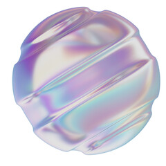Striped Abstrack Pink Ball 3D Icon