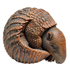 Statue of Tortoise Curled Up on Its Back