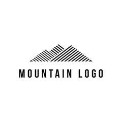 Mountain outline logo design concept