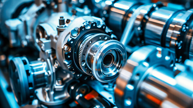 Engine and Motor Parts, Metallic Automotive Technology, Car Power System with Mechanical and Steel Elements