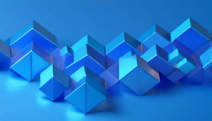 Fototapeta na wymiar abstract blue geometric background, 3d background