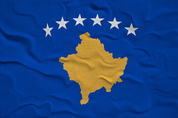 National flag of Kosovo. Background  with flag  of Kosovo