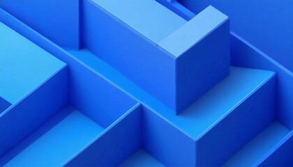 abstract blue geometric background, 3d background