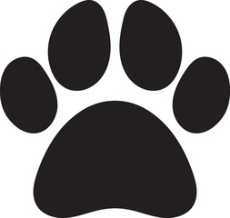 Paw icon vector illustration. paw print sign and symbol. dog or cat paw