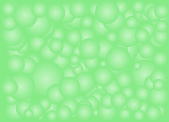 Bubbles vector seamless pattern. Green color soap texture. Abstract background with soap bubbles. Object web design. Round shape. Minimal poster.