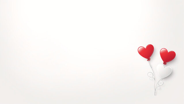 valentine's day background with red and white hearts